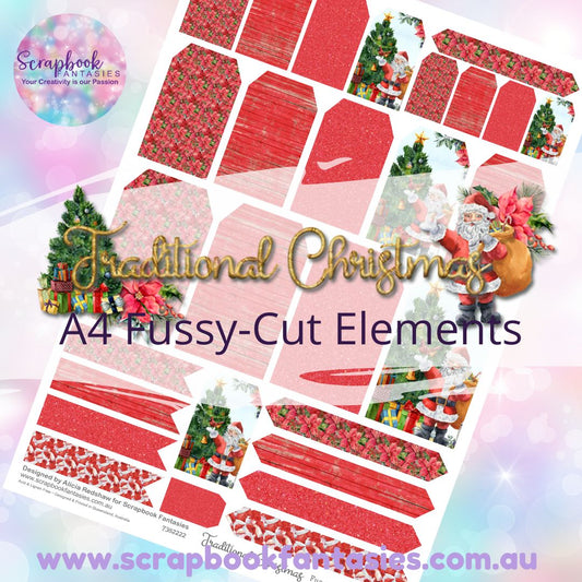 Traditional Christmas A4 Colour Fussy-Cut Elements - Tags & Tabs 3 7382222