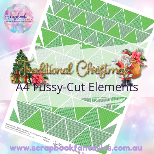 Traditional Christmas A4 Colour Fussy-Cut Elements - Triangles 2 7382268
