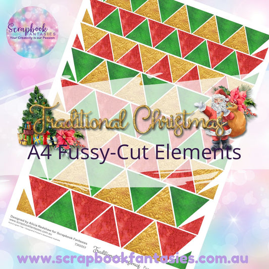 Traditional Christmas A4 Colour Fussy-Cut Elements - Triangles 3 7382269