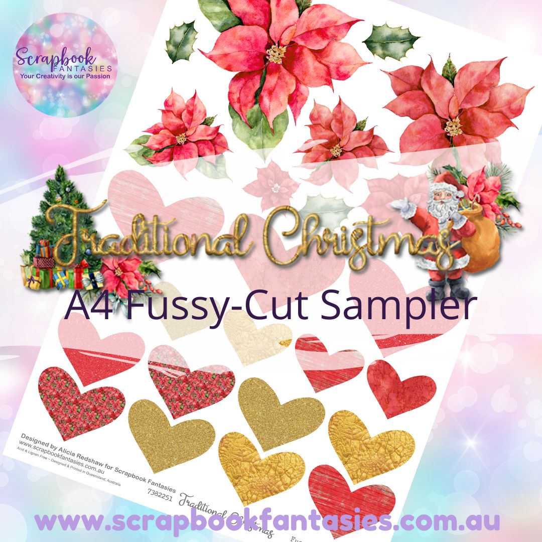 Traditional Christmas A4 Colour Fussy-Cut Sampler 2 7382251
