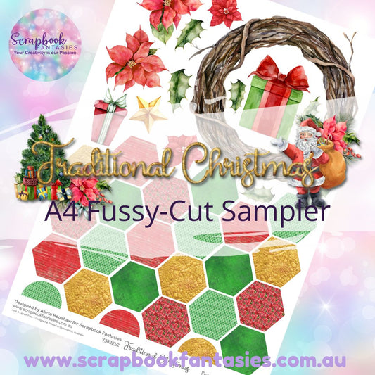 Traditional Christmas A4 Colour Fussy-Cut Sampler 3 7382252