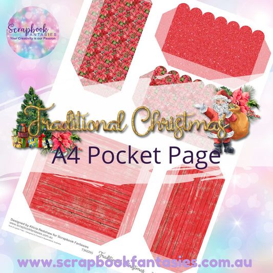 Traditional Christmas A4 Colour Pocket Page - Rectangles & Square 1 7382285