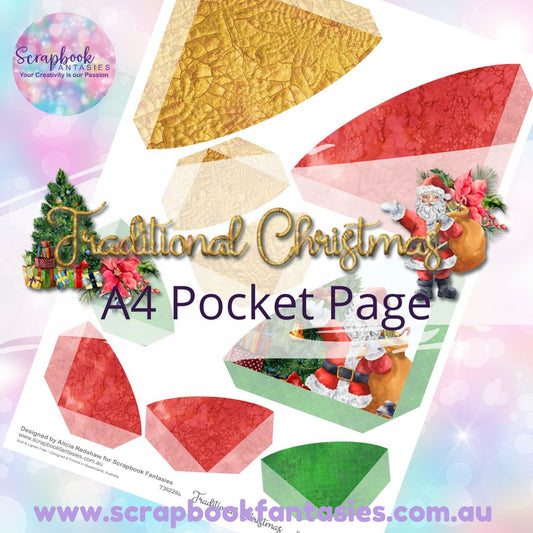 Traditional Christmas A4 Colour Pocket Page - Rounded Corners 3 7382284