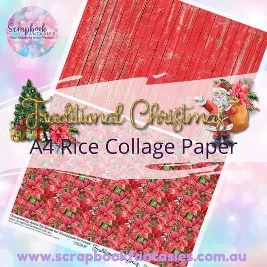 Traditional Christmas A4 Rice Collage Paper - Halves 2 7382235