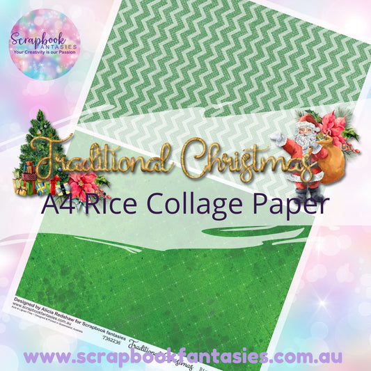 Traditional Christmas A4 Rice Collage Paper - Halves 5 7382238