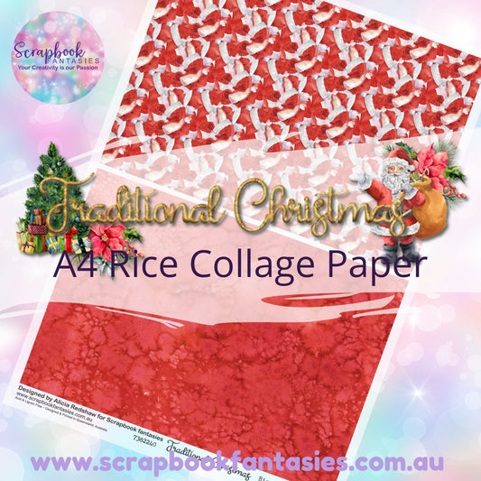 Traditional Christmas A4 Rice Collage Paper - Halves 7 7382240
