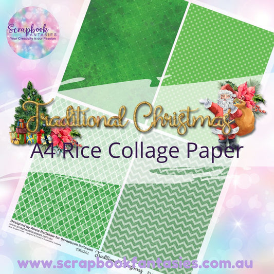 Traditional Christmas A4 Rice Collage Paper - Quarters 1 7382241