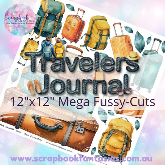 Travelers Journal 12"x12" Mega Fussy-Cuts Page - Suitcases 388566