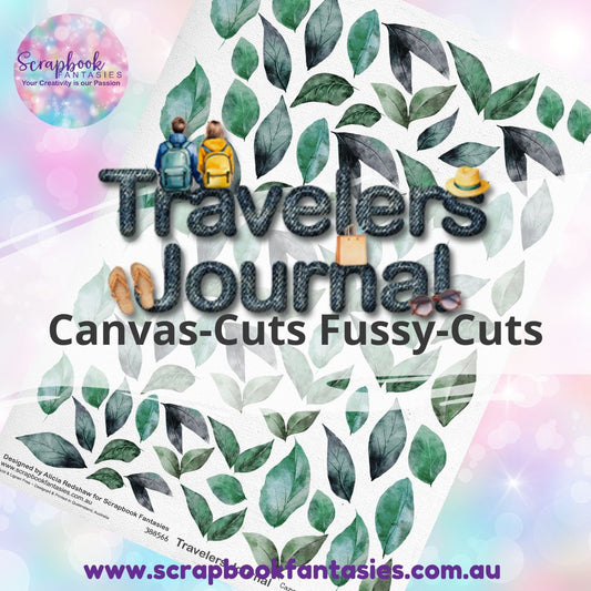 Travelers Journal 8.25"x11.5" Colour Fussy-Cut Canvas-Cuts - Dark Green 388566