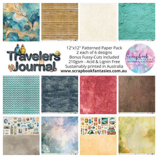 Travelers Journal 12x12 Double-Sided Patterned Paper Pack - 388500