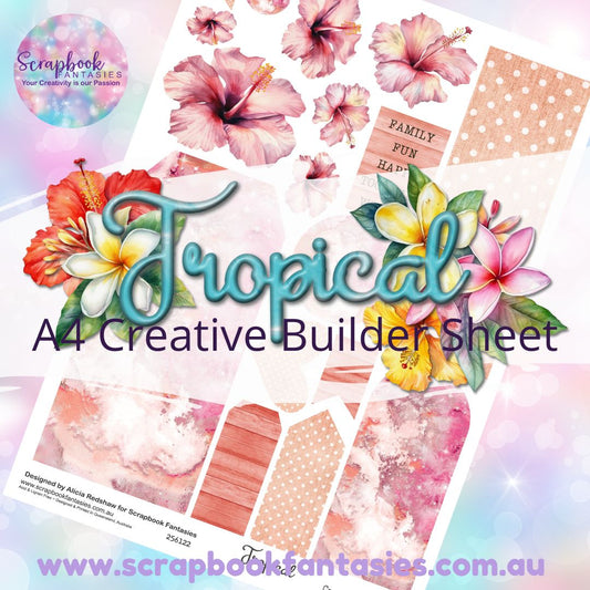 Tropical A4 Creative Builder Sheet - Peach 256122