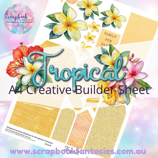 Tropical A4 Creative Builder Sheet - Yellow 256108