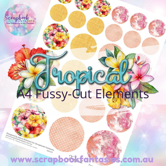 Tropical A4 Colour Fussy-Cut Elements - Circles 1 256109