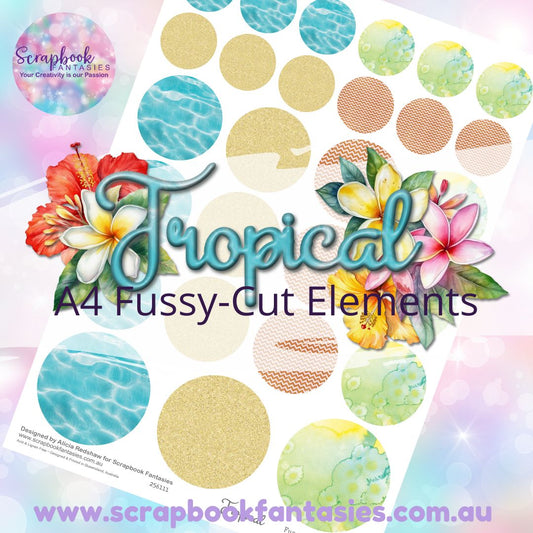 Tropical A4 Colour Fussy-Cut Elements - Circles 3 256111