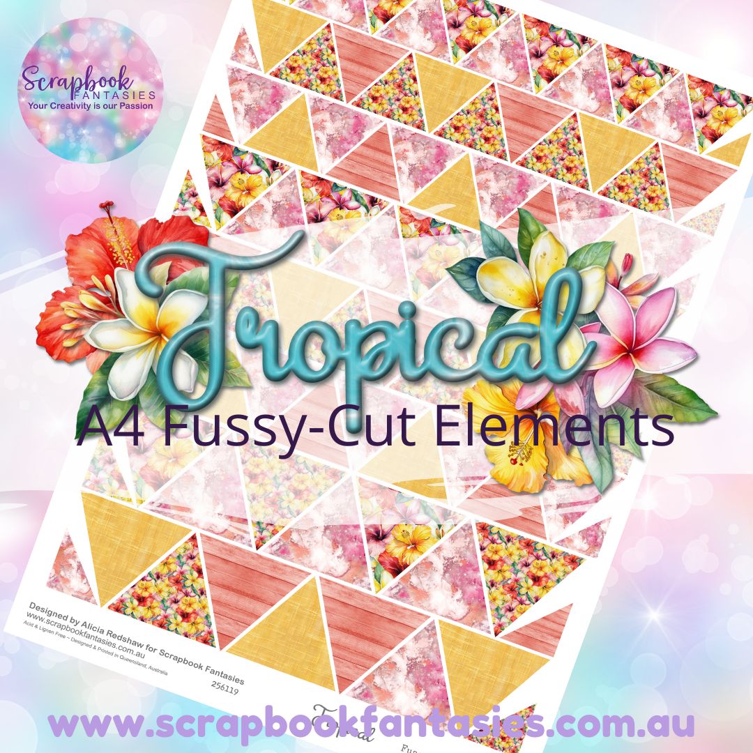 Tropical A4 Colour Fussy-Cut Elements - Triangles 2 256119
