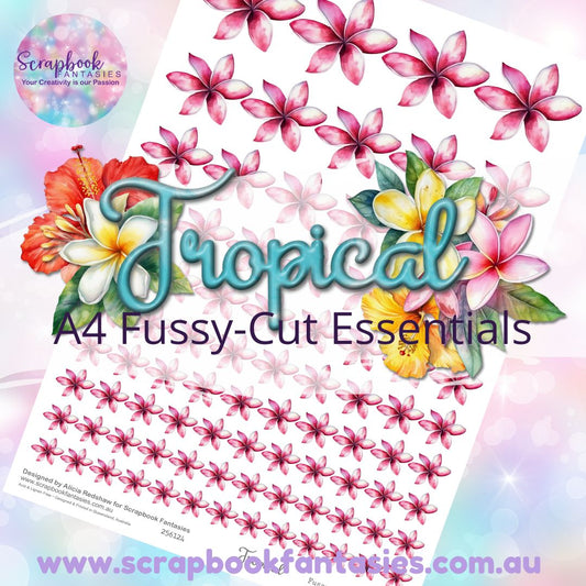 Tropical A4 Colour Fussy-Cut Essentials - Frangipanis 1 256124