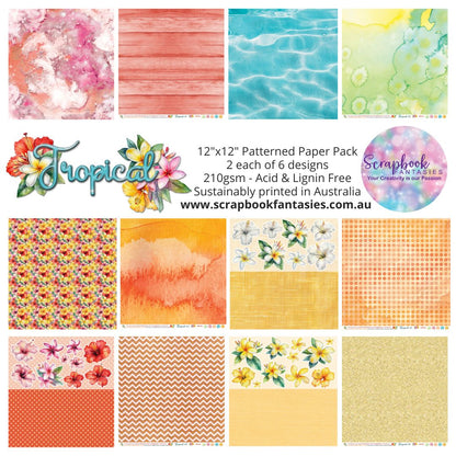 Tropical 12x12 Double-Sided Patterned Paper Pack - 256100