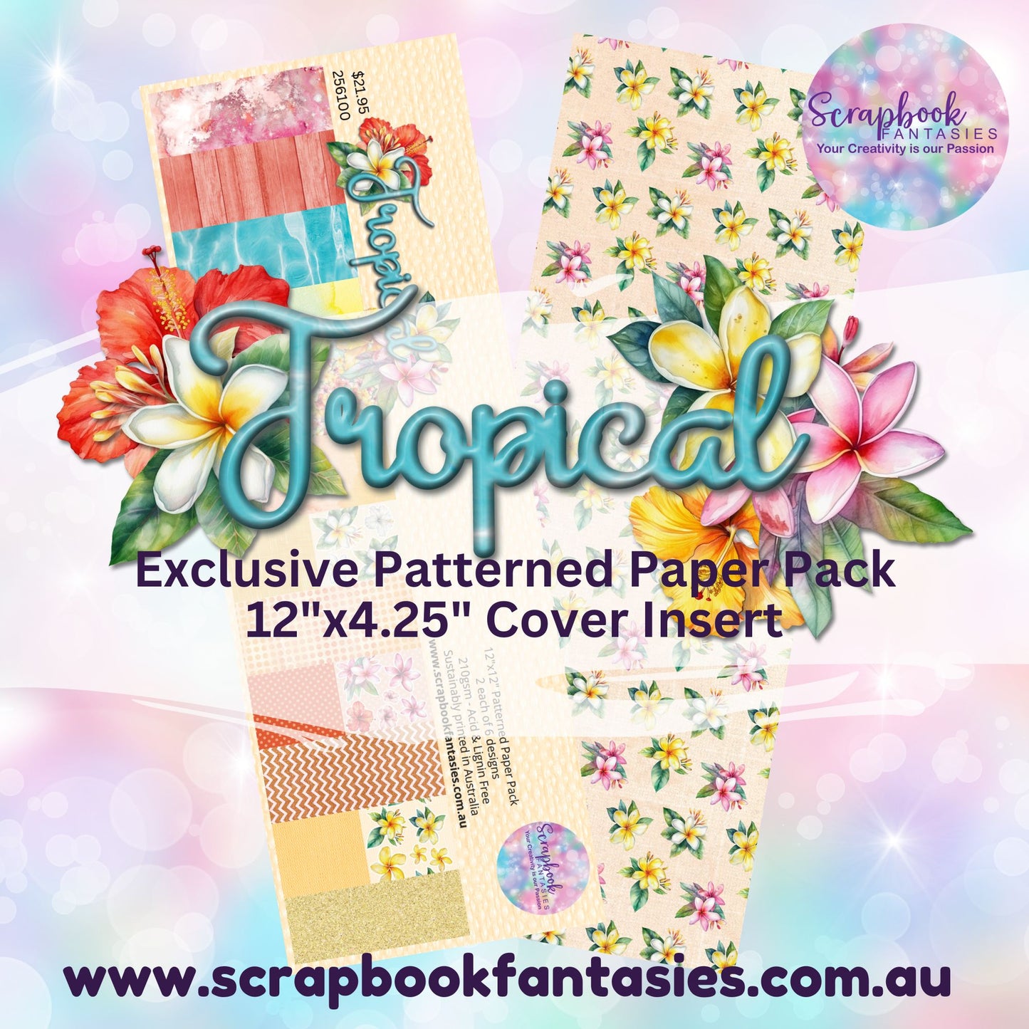 Tropical 12x12 Double-Sided Patterned Paper Pack - 256100
