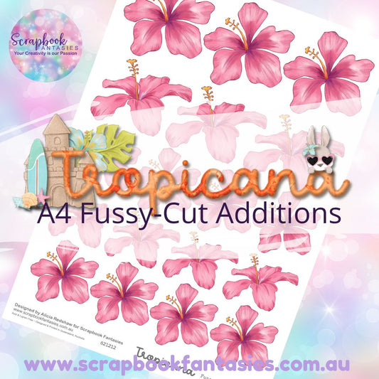 Tropicana A4 Colour Fussy-Cut Additions - Hibiscus Flowers 1 821212