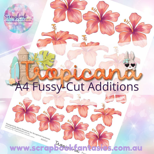 Tropicana A4 Colour Fussy-Cut Additions - Hibiscus Flowers 2 821213