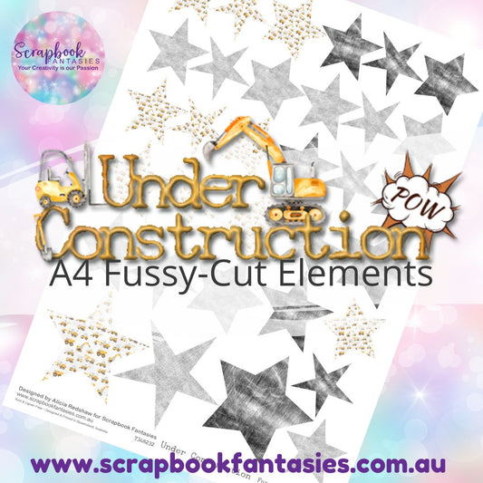 Under Construction A4 Colour Fussy-Cut Elements - Stars 1 7348232