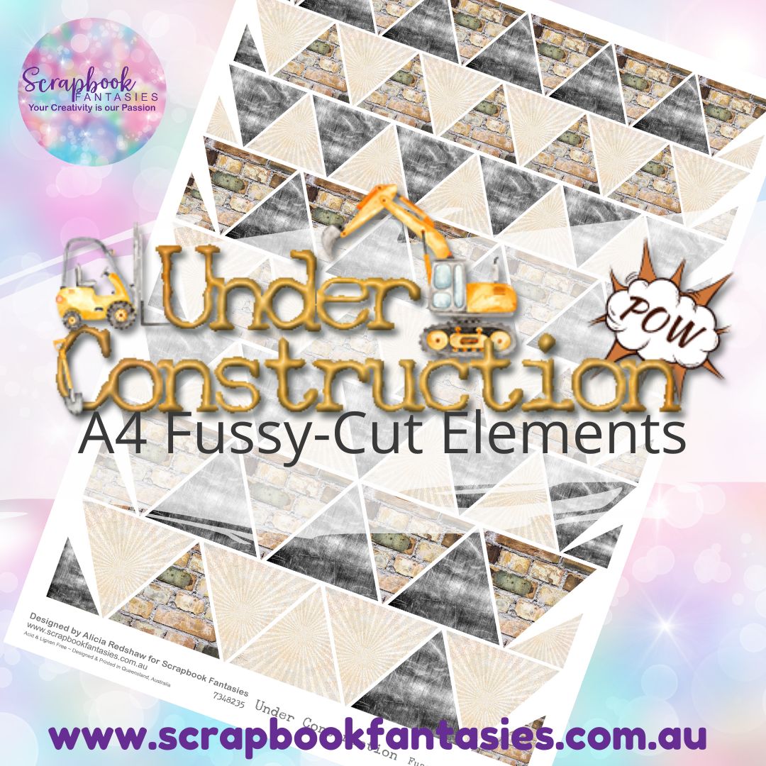 Under Construction A4 Colour Fussy-Cut Elements - Triangles 1 7348235