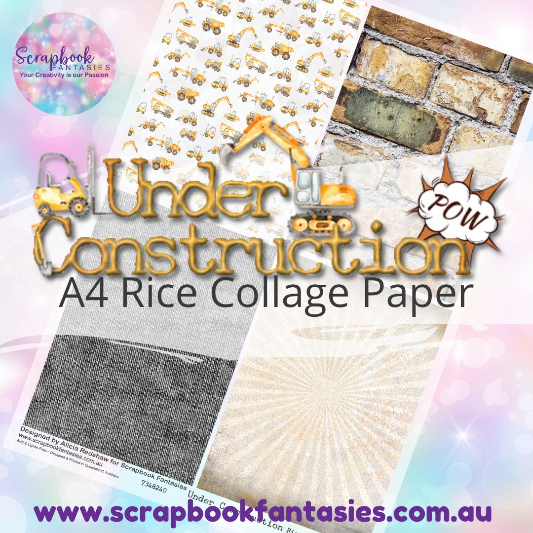 Under Construction A4 Rice Collage Paper - Quarters 7348240