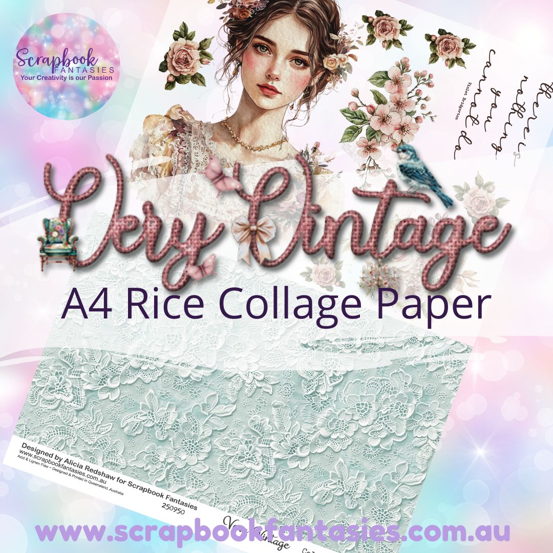 Very Vintage A4 Rice Collage Paper - Nothing You Cannot Do Builder 250950