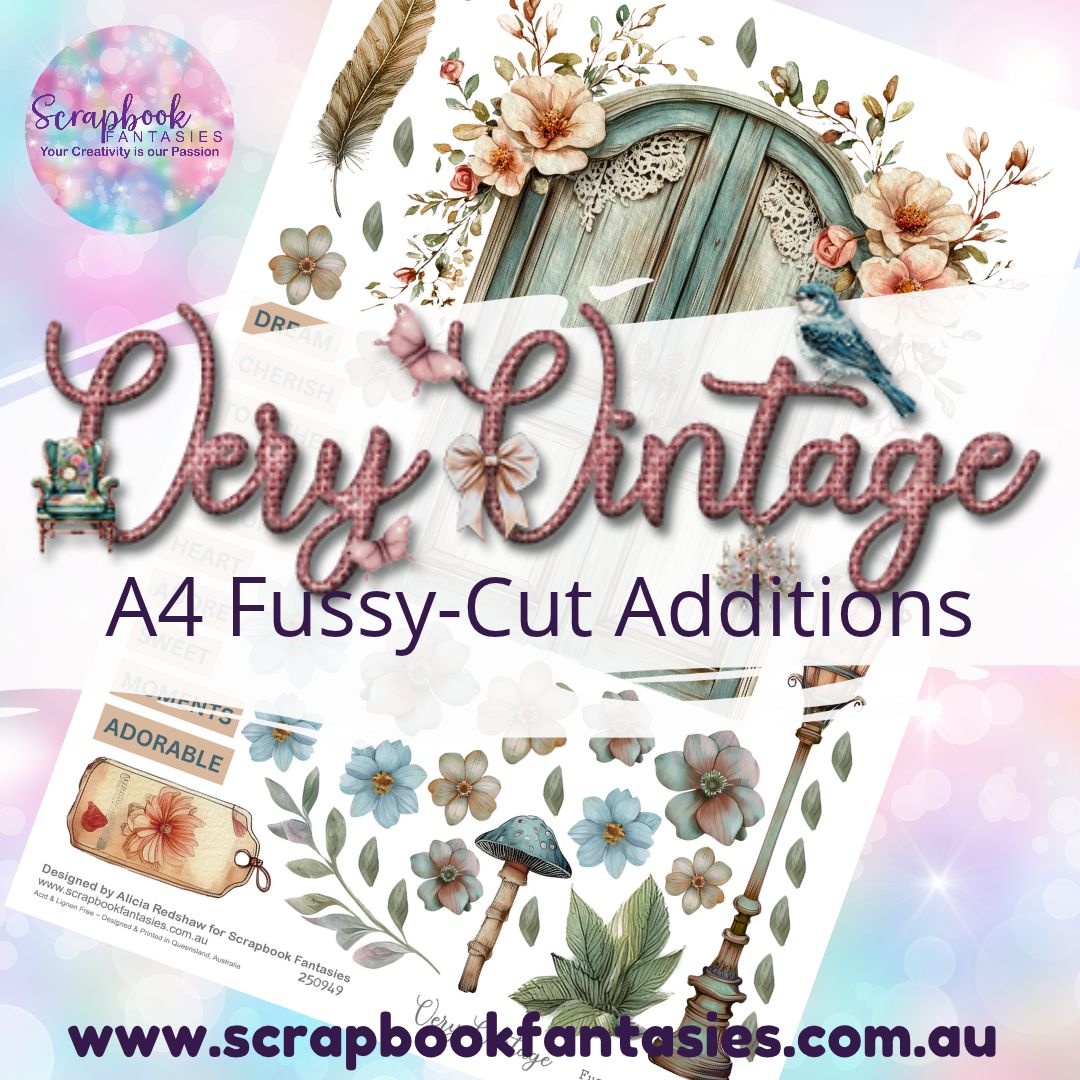 Very Vintage A4 Colour Fussy-Cut Additions - Door 250949