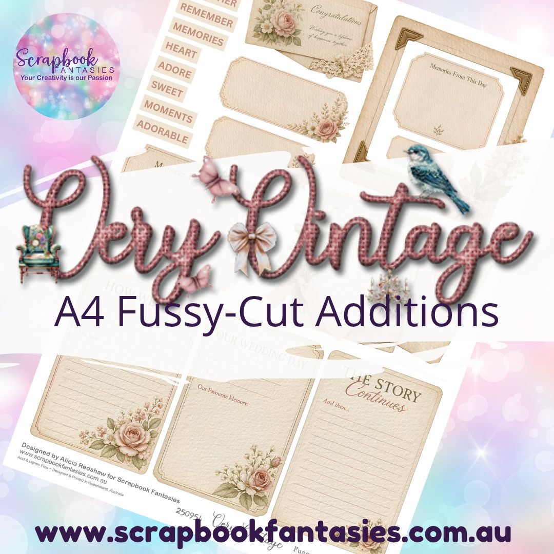 Very Vintage A4 Colour Fussy-Cut Additions - Ephemera 250954