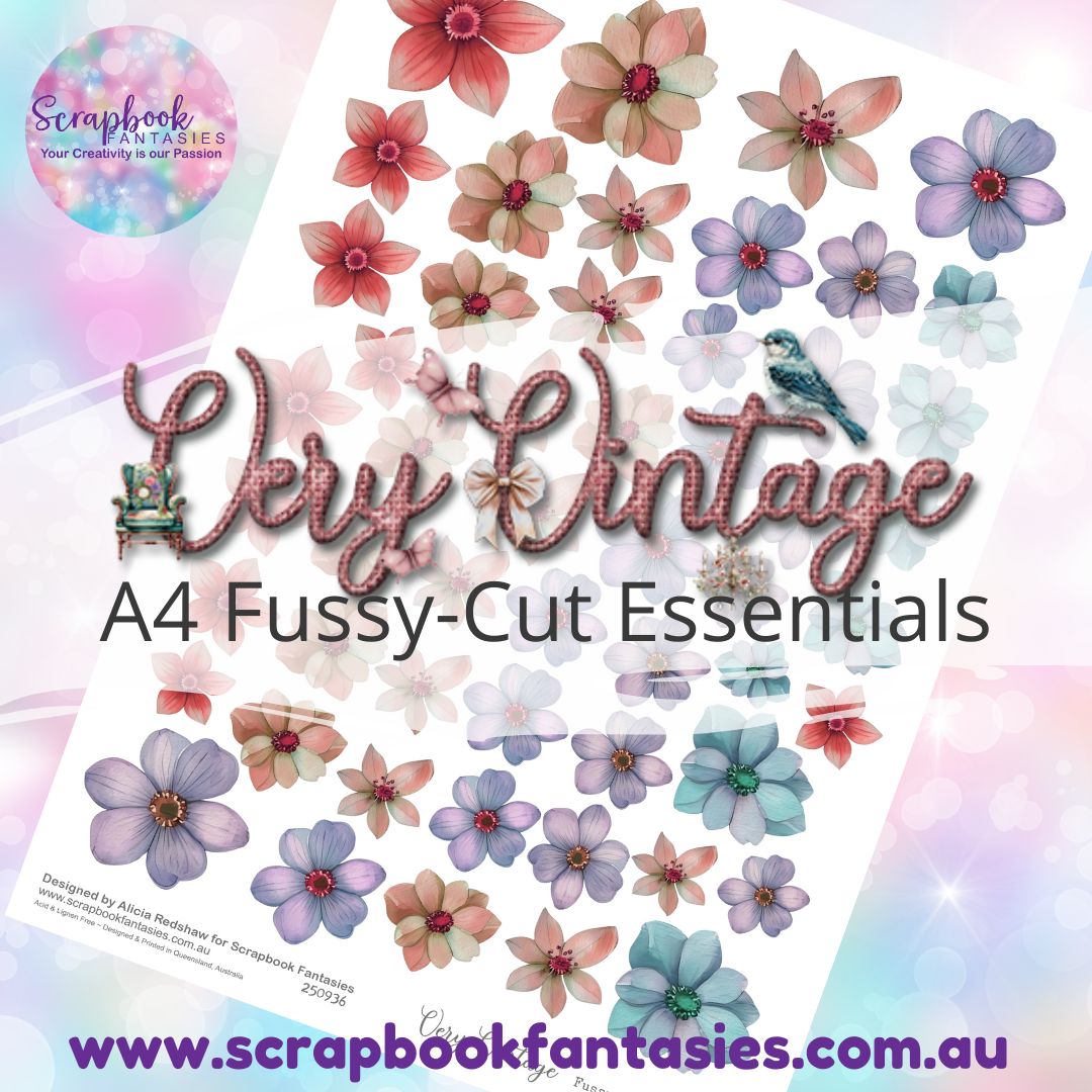 Very Vintage A4 Colour Fussy-Cut Essentials - Flowers 4 250936