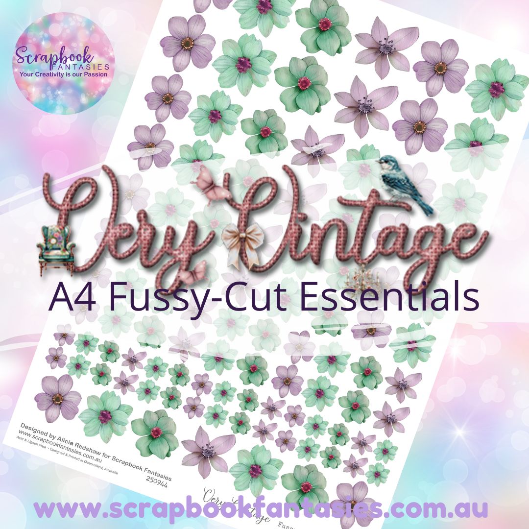 Very Vintage A4 Colour Fussy-Cut Essentials - Flowers 6 250944