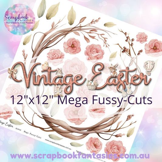 Vintage Easter 12"x12" Mega Fussy-Cuts Page - Stick Wreath 263091