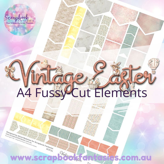 Vintage Easter Colour Fussy-Cut Elements - Flags & Banners 263034