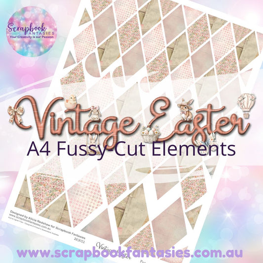 Vintage Easter A4 Colour Fussy-Cut Elements - Diamonds 1 263011