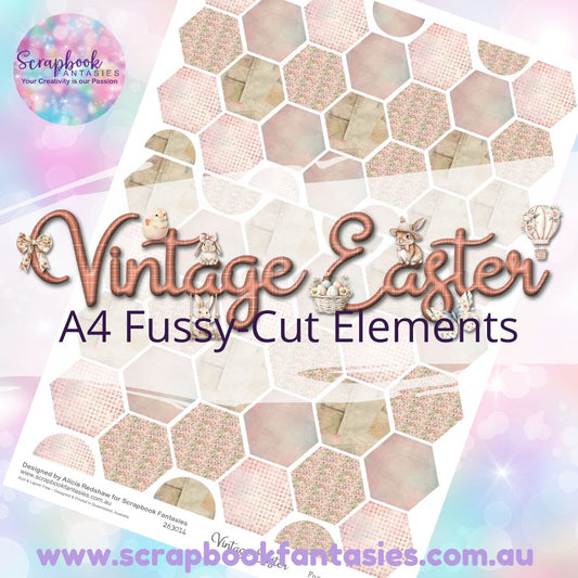 Vintage Easter A4 Colour Fussy-Cut Elements - Hexagons 1 263014