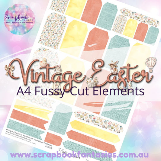 Vintage Easter A4 Colour Fussy-Cut Elements - Tags and Tabs 2 263055