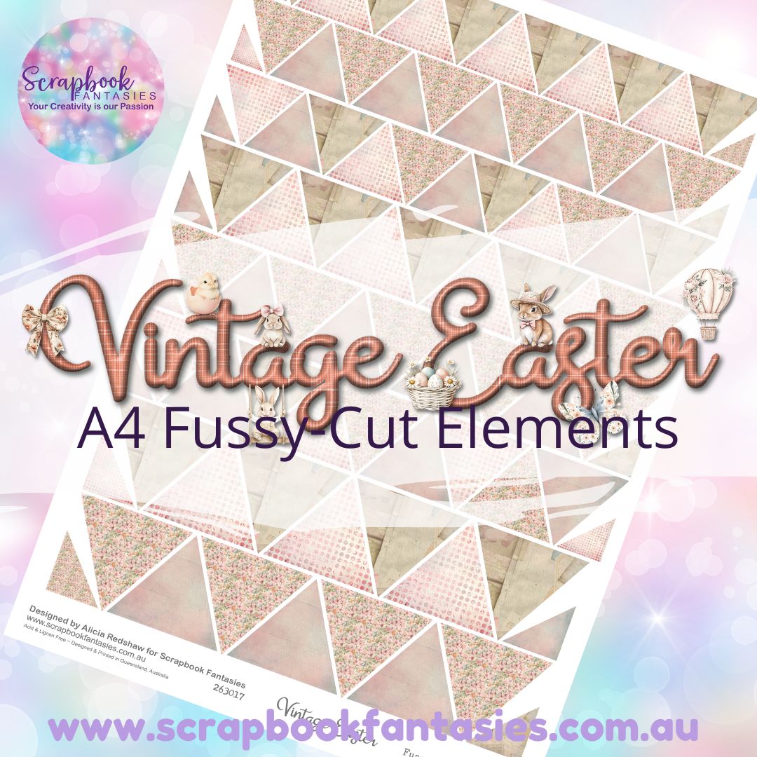 Vintage Easter A4 Colour Fussy-Cut Elements - Triangles 1 263017