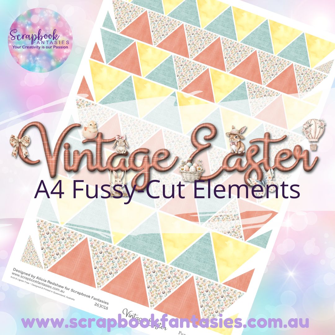 Vintage Easter A4 Colour Fussy-Cut Elements - Triangles 2 263018