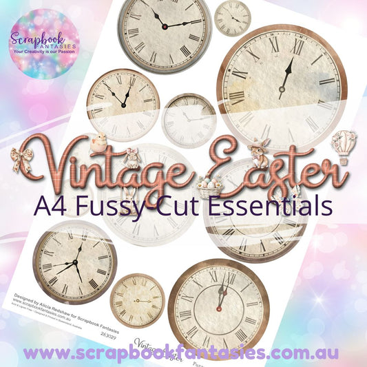 Vintage Easter A4 Colour Fussy-Cut Essentials - Clocks 263029