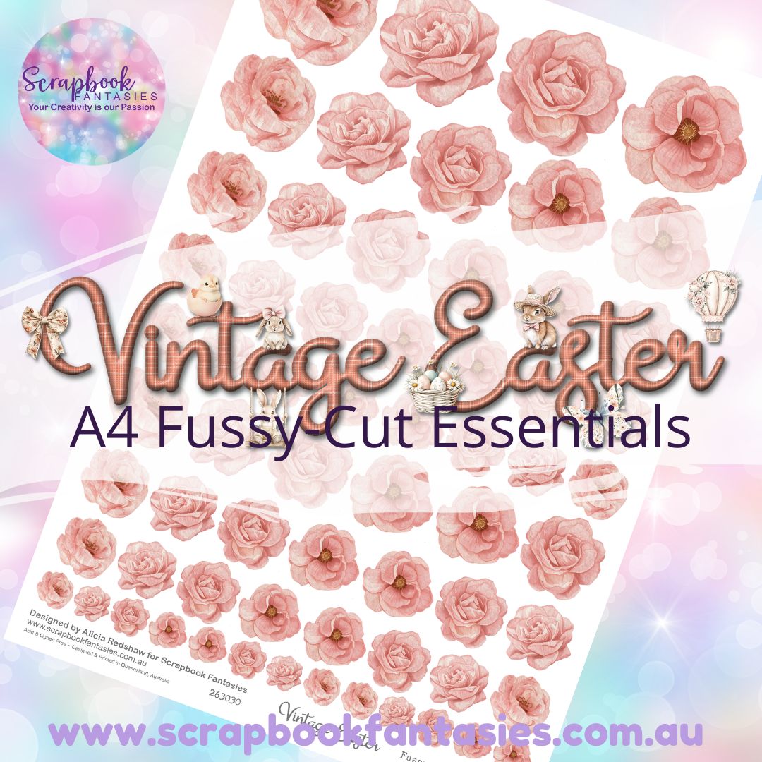 Vintage Easter A4 Colour Fussy-Cut Essentials - Roses 263030
