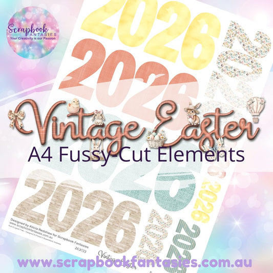 Vintage Easter A4 Colour Fussy-Cut Year - 2026 263033