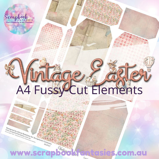 Vintage Easter A4 Colour Fussy-Cut Elements - Large Tags 1 263047