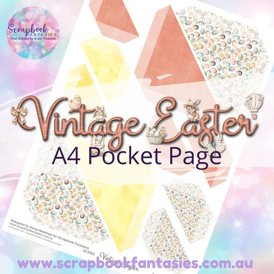 Vintage Easter A4 Colour Pocket Page - Straight Corners 1 263082