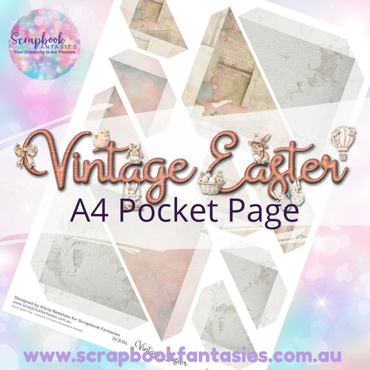 Vintage Easter A4 Colour Pocket Page - Straight Corners 3 263084