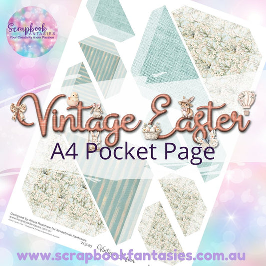 Vintage Easter A4 Colour Pocket Page - Straight Corners 4 263085