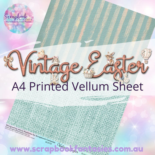 Vintage Easter A4 Printed Vellum Sheet - Halves 4 263072