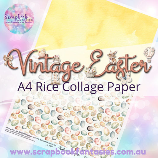 Vintage Easter A4 Collage Paper - Halves 1 263060