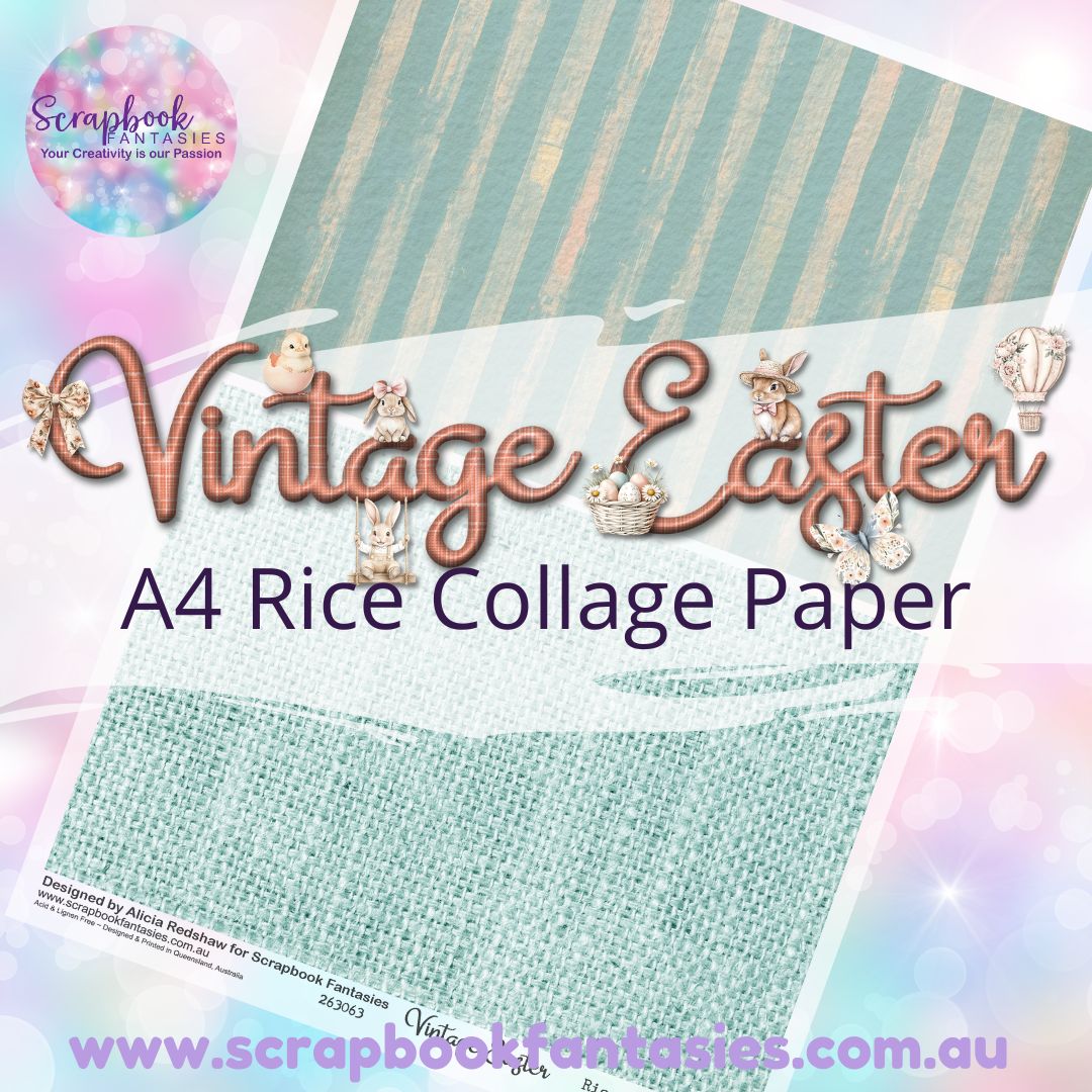 Vintage Easter A4 Collage Paper - Halves 4 263063