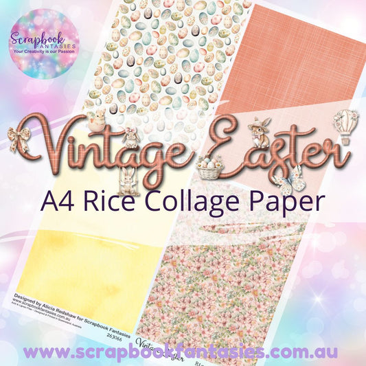 Vintage Easter A4 Collage Paper - Quarters 1 263066